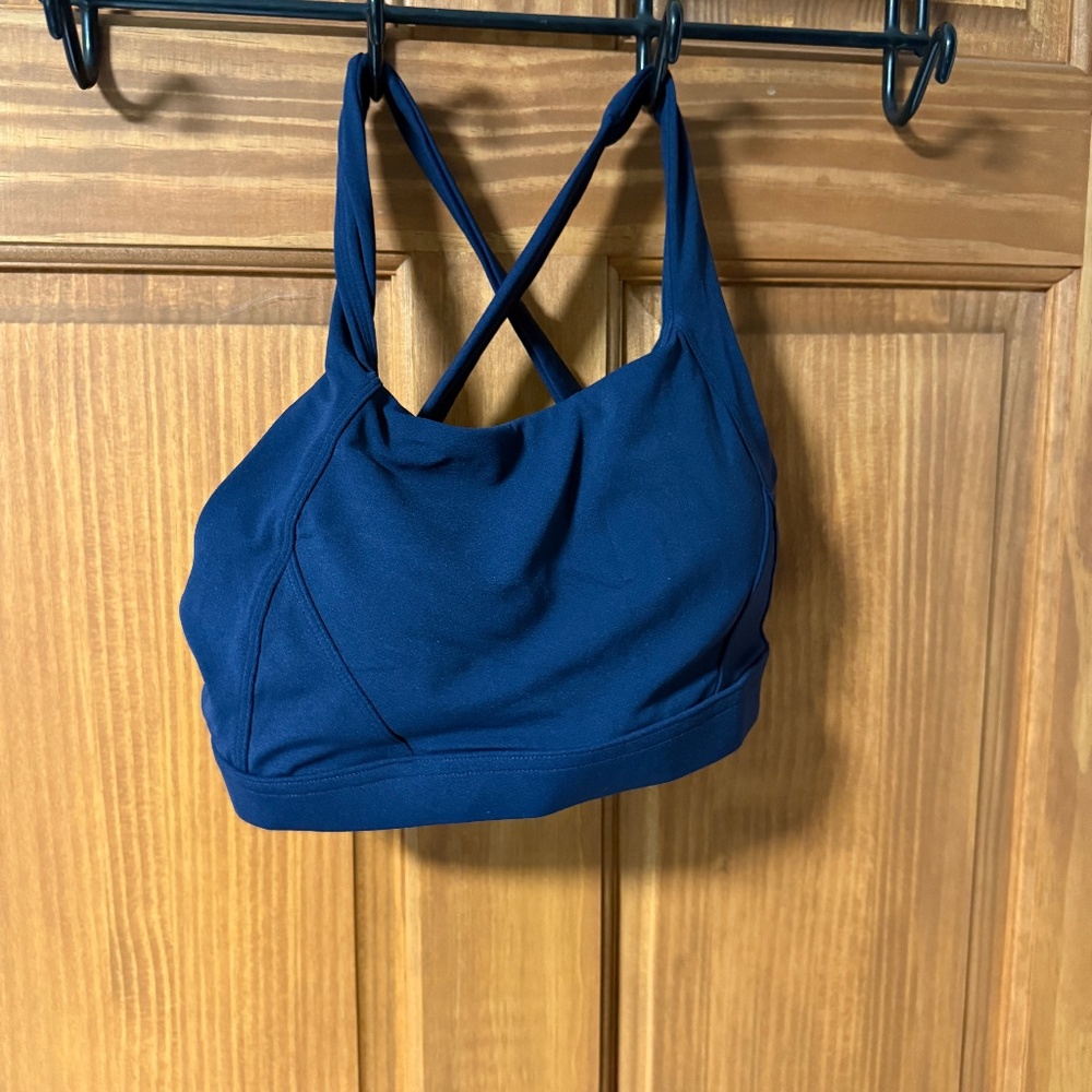 Blue work out top